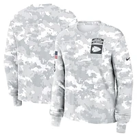 Women's Nike Arctic Camo Kansas City Chiefs 2024 Salute To Service Long Sleeve T-Shirt