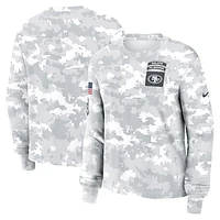 Women's Nike Arctic Camo San Francisco 49ers 2024 Salute To Service Long Sleeve T-Shirt