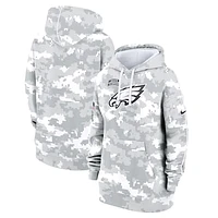 Women's Nike Arctic Camo Philadelphia Eagles 2024 Salute To Service Club Fleece Oversized Pullover Hoodie