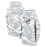 Women's Nike Arctic Camo Miami Dolphins 2024 Salute To Service Club Fleece Oversized Pullover Hoodie