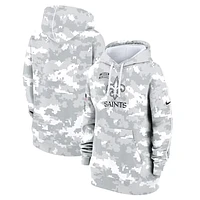 Women's Nike Arctic Camo New Orleans Saints 2024 Salute To Service Club Fleece Oversized Pullover Hoodie