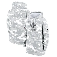 Women's Nike Arctic Camo New Orleans Saints 2024 Salute To Service Club Fleece Oversized Pullover Hoodie