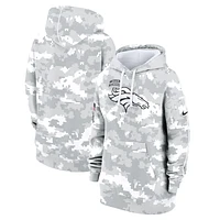 Women's Nike Arctic Camo Denver Broncos 2024 Salute To Service Club Fleece Oversized Pullover Hoodie