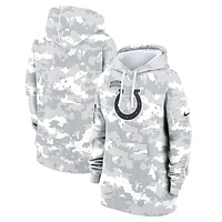 Women's Nike Arctic Camo Indianapolis Colts 2024 Salute To Service Club Fleece Oversized Pullover Hoodie