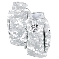 Women's Nike Arctic Camo Chicago Bears 2024 Salute To Service Club Fleece Oversized Pullover Hoodie