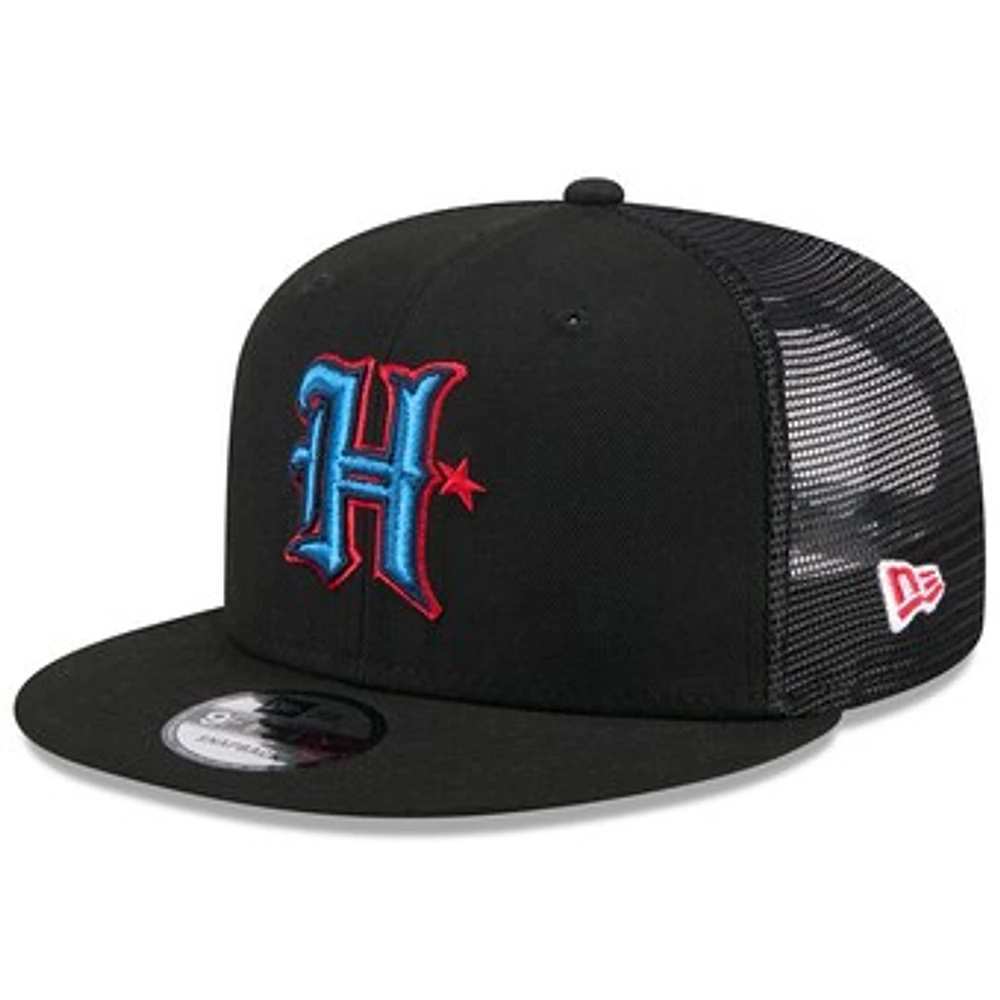 Men's New Era Black Houston Texans Shade 9FIFTY Trucker Snapback Hat