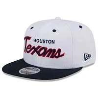 Men's New Era White/Navy Houston Texans Original Fit Sparky 9FIFTY Snapback Hat