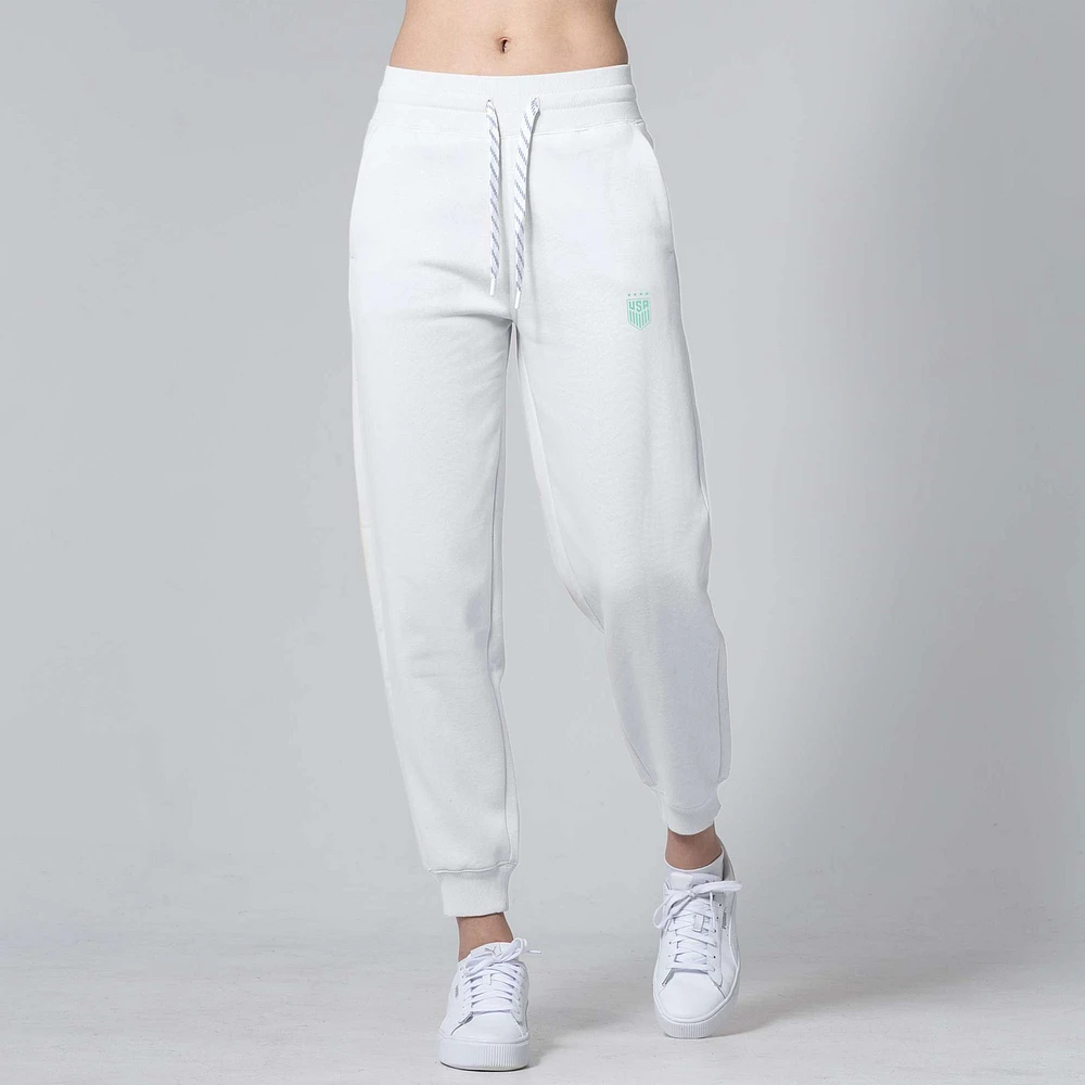 Women's Levelwear White USWNT Gardinia Sweatpants