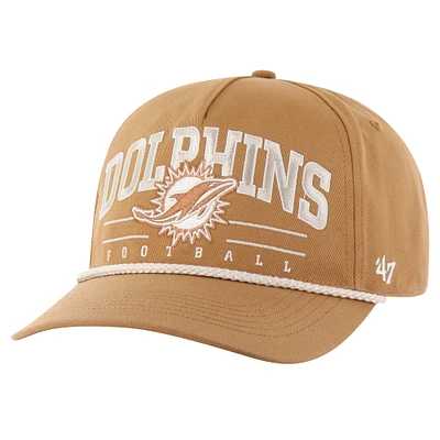 Men's '47 Tan Miami Dolphins Roscoe Rope Hitch Adjustable Hat