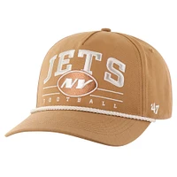 Men's '47 Tan New York Jets Roscoe Rope Hitch Adjustable Hat