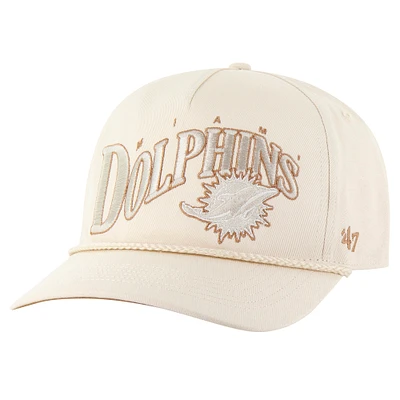 Men's '47 Natural Miami Dolphins Wave Rope Hitch Adjustable Hat