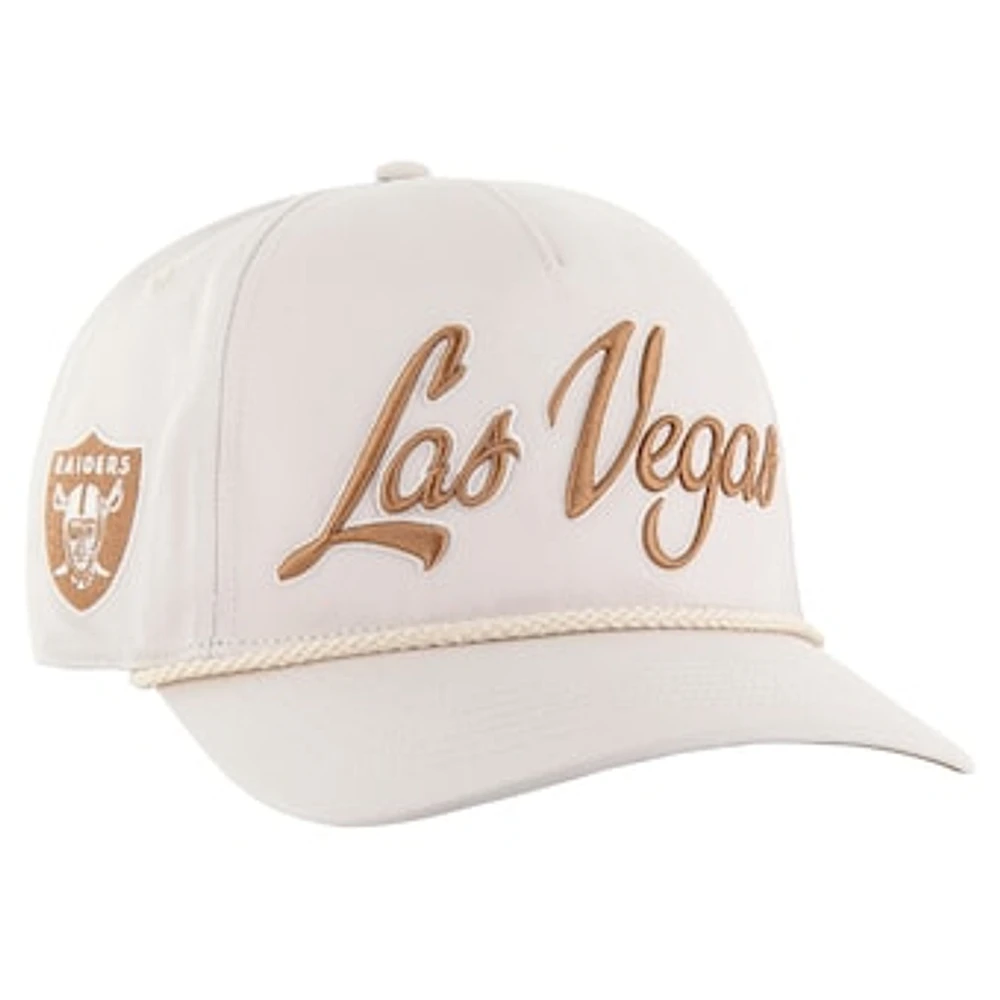 Men's '47 Cream Las Vegas Raiders Overhand Hitch Adjustable Hat