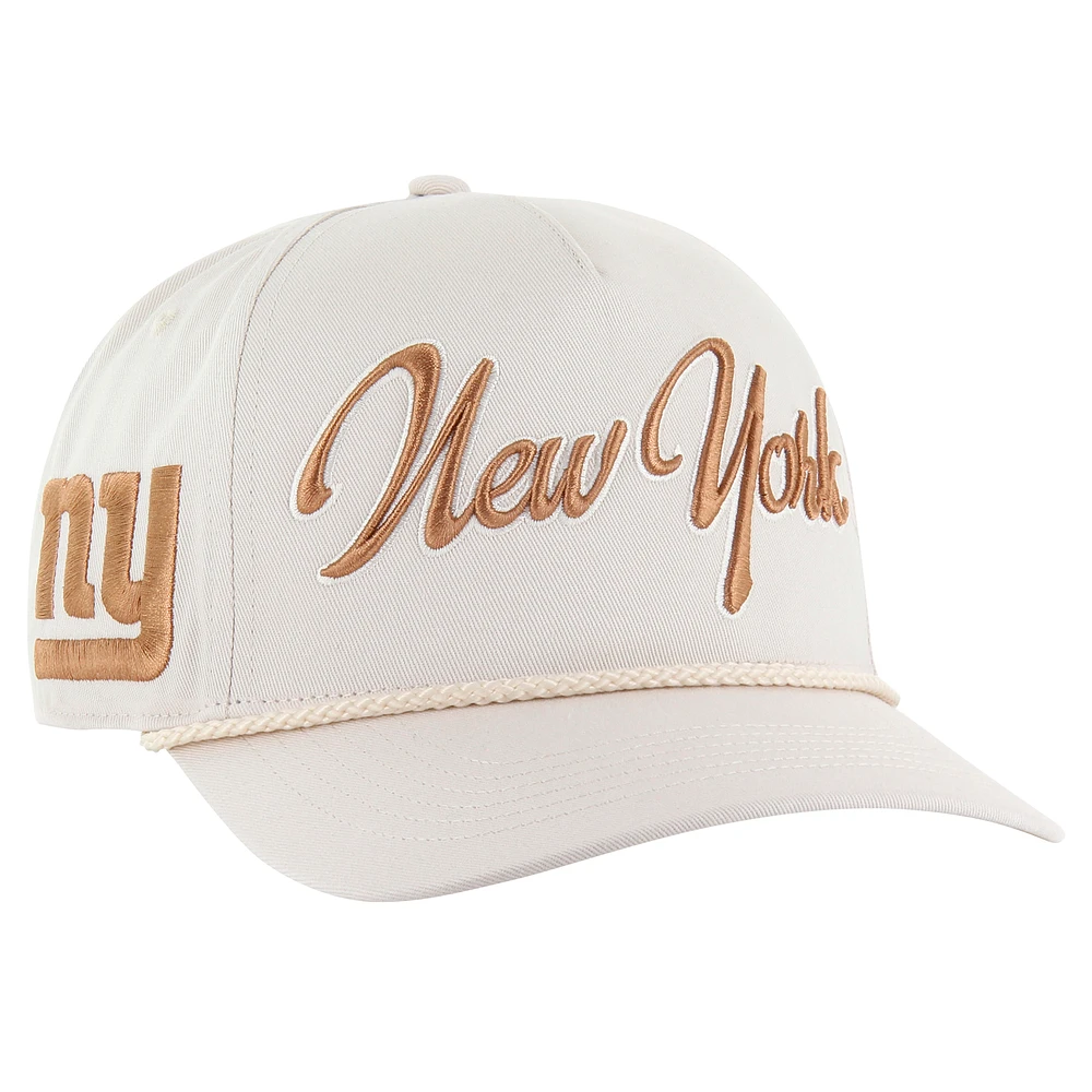 Men's '47 Cream New York Giants Overhand Hitch Adjustable Hat