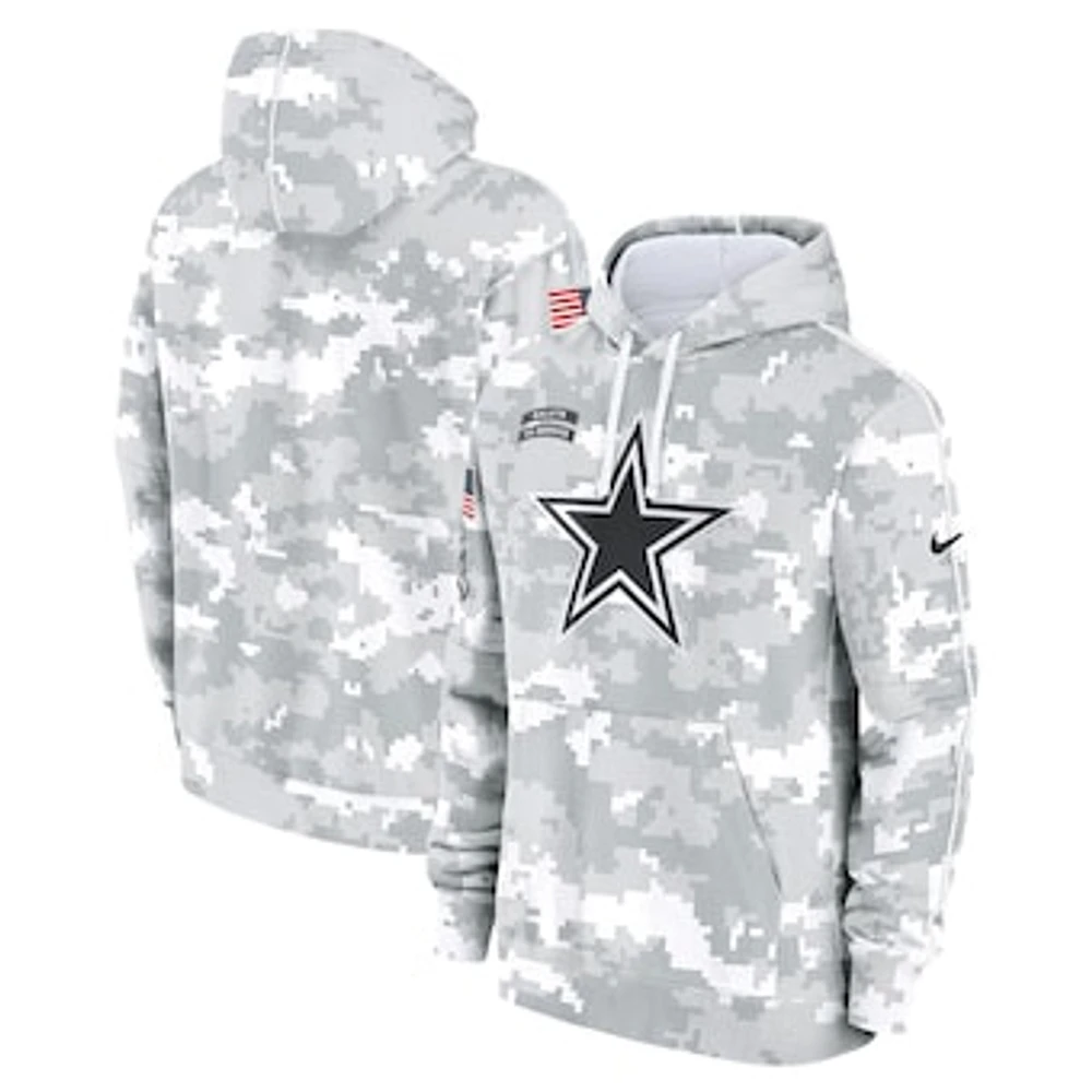 Men's Nike Arctic Camo Dallas Cowboys 2024 Salute To Service Big & Tall Club Fleece Pullover Hoodie