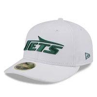 Men's New Era White York Jets Wordmark Omaha Low Profile 59FIFTY Fitted Hat