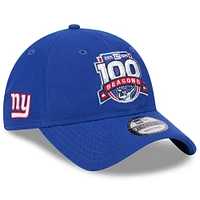 Men's New Era Royal New York Giants 100th Season 9TWENTY Adjustable Hat