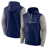 Men's Fanatics Navy Dallas Cowboys Outline Pullover Hoodie