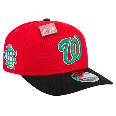 Men's New Era Red/Black Washington Nationals 2024 Big League Chew Flavor Pack 9SEVENTY Adjustable Hat