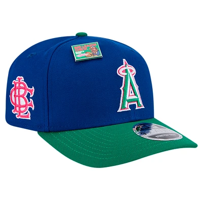 Men's New Era Royal/Green Los Angeles Angels 2024 Big League Chew Flavor Pack 9SEVENTY Adjustable Hat