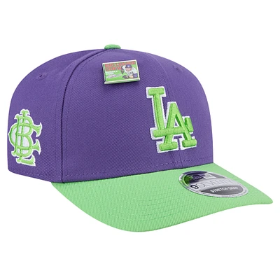 Men's New Era Purple/Light Green Los Angeles Dodgers 2024 Big League Chew Flavor Pack 9SEVENTY Adjustable Hat