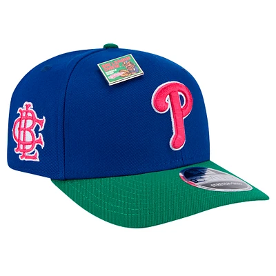 Men's New Era Royal/Green Philadelphia Phillies 2024 Big League Chew Flavor Pack 9SEVENTY Adjustable Hat