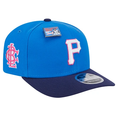 Men's New Era Blue/Navy Pittsburgh Pirates 2024 Big League Chew Flavor Pack 9SEVENTY Adjustable Hat