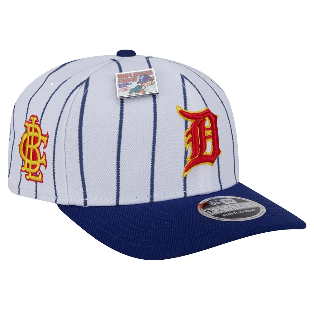Men's New Era White/Royal Detroit Tigers 2024 Big League Chew Original 9SEVENTY Adjustable Hat