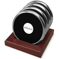Silver Spelman College Jaguars 4-Pack Coaster Set