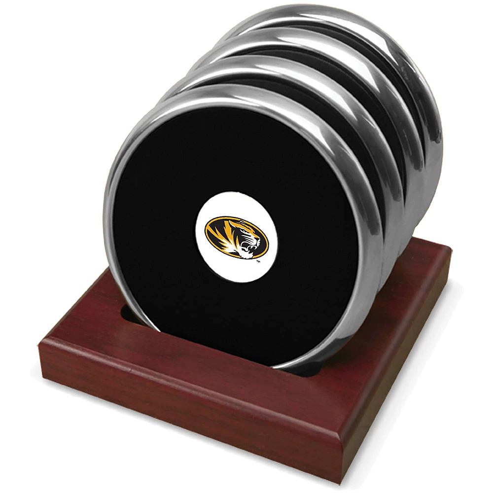 Silver Missouri Tigers 4-Pack Coaster Set