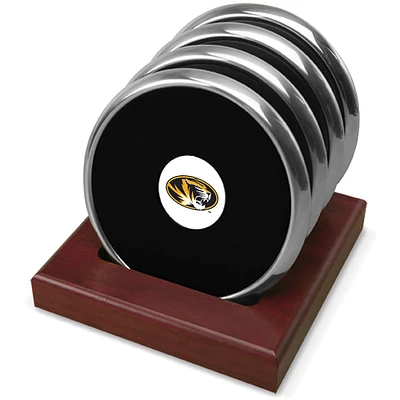 Silver Missouri Tigers 4-Pack Coaster Set