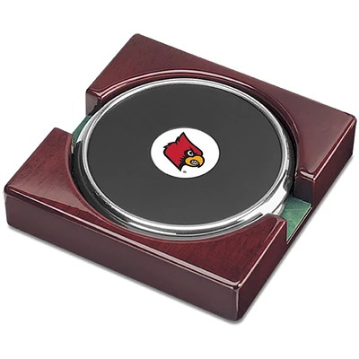 Silver Louisville Cardinals 2-Piece Coaster Set