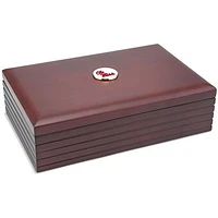 Brown Ole Miss Rebels 9'' x 6'' Rosewood Desk Box
