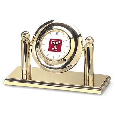 Gold Temple Owls Arcade Desk Clock