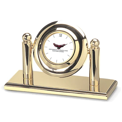 Gold Maryland Eastern Shore Hawks Arcade Desk Clock