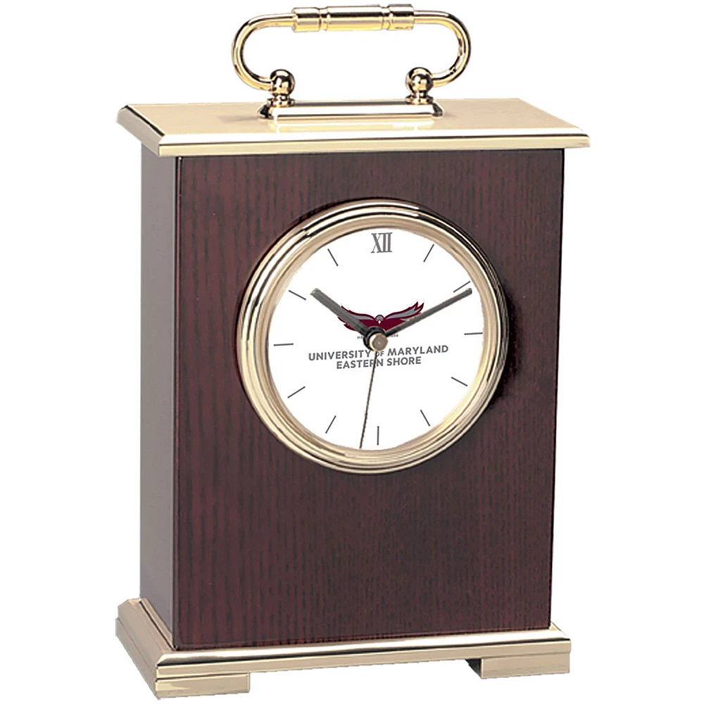 Gold Maryland Eastern Shore Hawks Carriage Clock