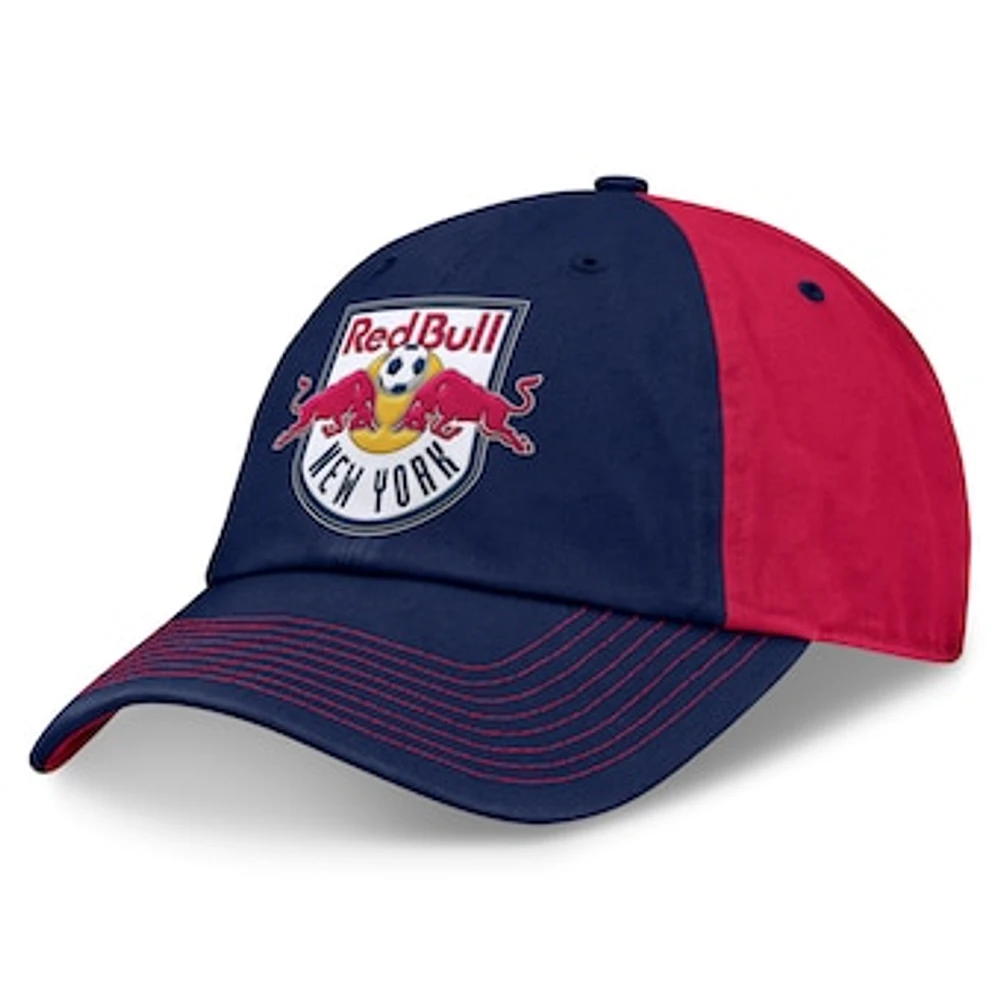 Men's Fanatics Navy/Red New York Red Bulls Iconic Blocked Fundamental Adjustable Hat