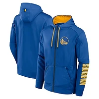 Men's Fanatics  Royal Golden State Warriors Baller Defender Performance Full-Zip Hoodie