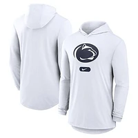 Men's Nike White Penn State Nittany Lions Lightweight Performance Long Sleeve Hoodie T-Shirt