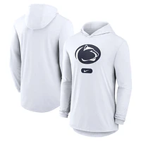 Men's Nike White Penn State Nittany Lions Lightweight Performance Long Sleeve Hoodie T-Shirt