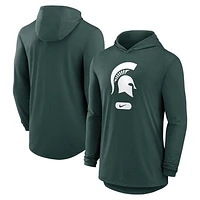 Men's Nike Green Michigan State Spartans Lightweight Performance Long Sleeve Hoodie T-Shirt