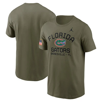 Men's Jordan Brand Olive Florida Gators 2024 Military Appreciation Performance T-Shirt