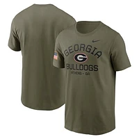 Men's Nike Olive Georgia Bulldogs 2024 Military Appreciation Performance T-Shirt