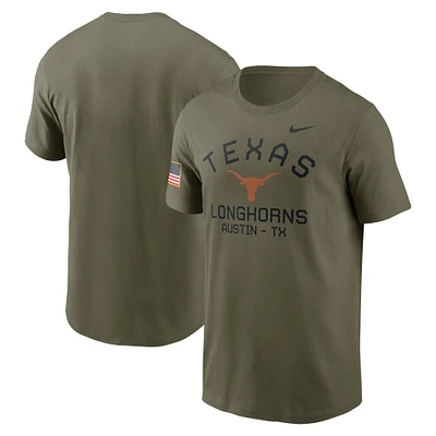 Men's Nike Olive Texas Longhorns 2024 Military Appreciation Performance T-Shirt