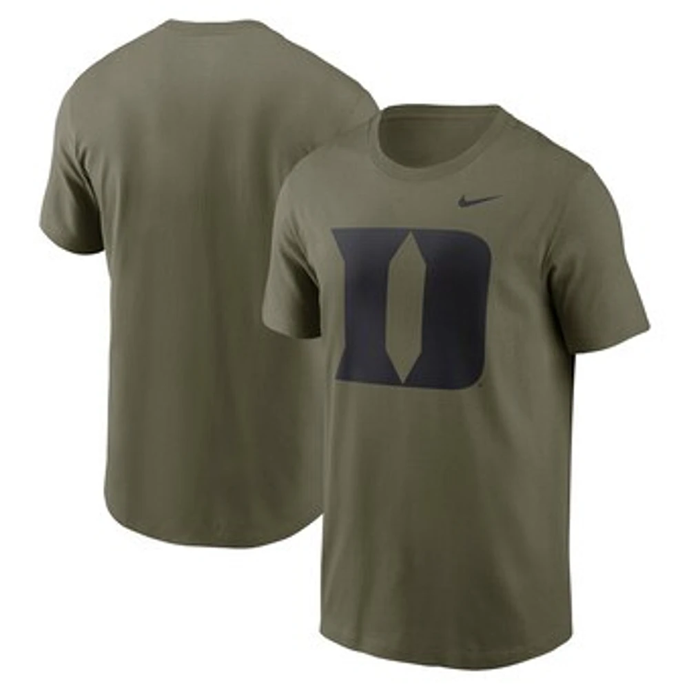 Men's Nike Olive Duke Blue Devils 2024 Military Appreciation Tonal Logo Performance T-Shirt