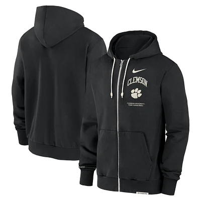 Men's Nike Black Clemson Tigers On-Court Performance Full-Zip Hoodie