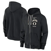 Men's Nike Black Oregon Ducks On-Court Performance Full-Zip Hoodie