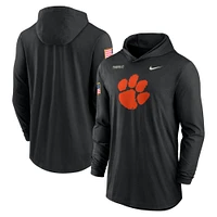 Men's Nike Black Clemson Tigers 2024 Military Appreciation Performance Long Sleeve Hoodie T-Shirt