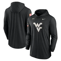 Men's Nike Black West Virginia Mountaineers 2024 Military Appreciation Performance Long Sleeve Hoodie T-Shirt