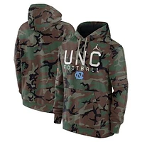 Men's Jordan Brand  Camo North Carolina Tar Heels 2024 Military Appreciation Club Fleece Pullover Hoodie