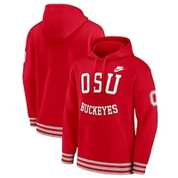 Men's Nike Scarlet Ohio State Buckeyes Legacy Retro Pullover Hoodie